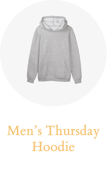 Men’s Thursday Hoodie $35