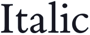 Italic