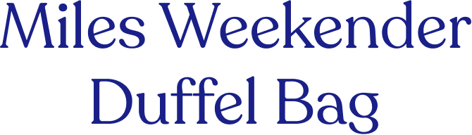 Miles Weekender Duffel Bag