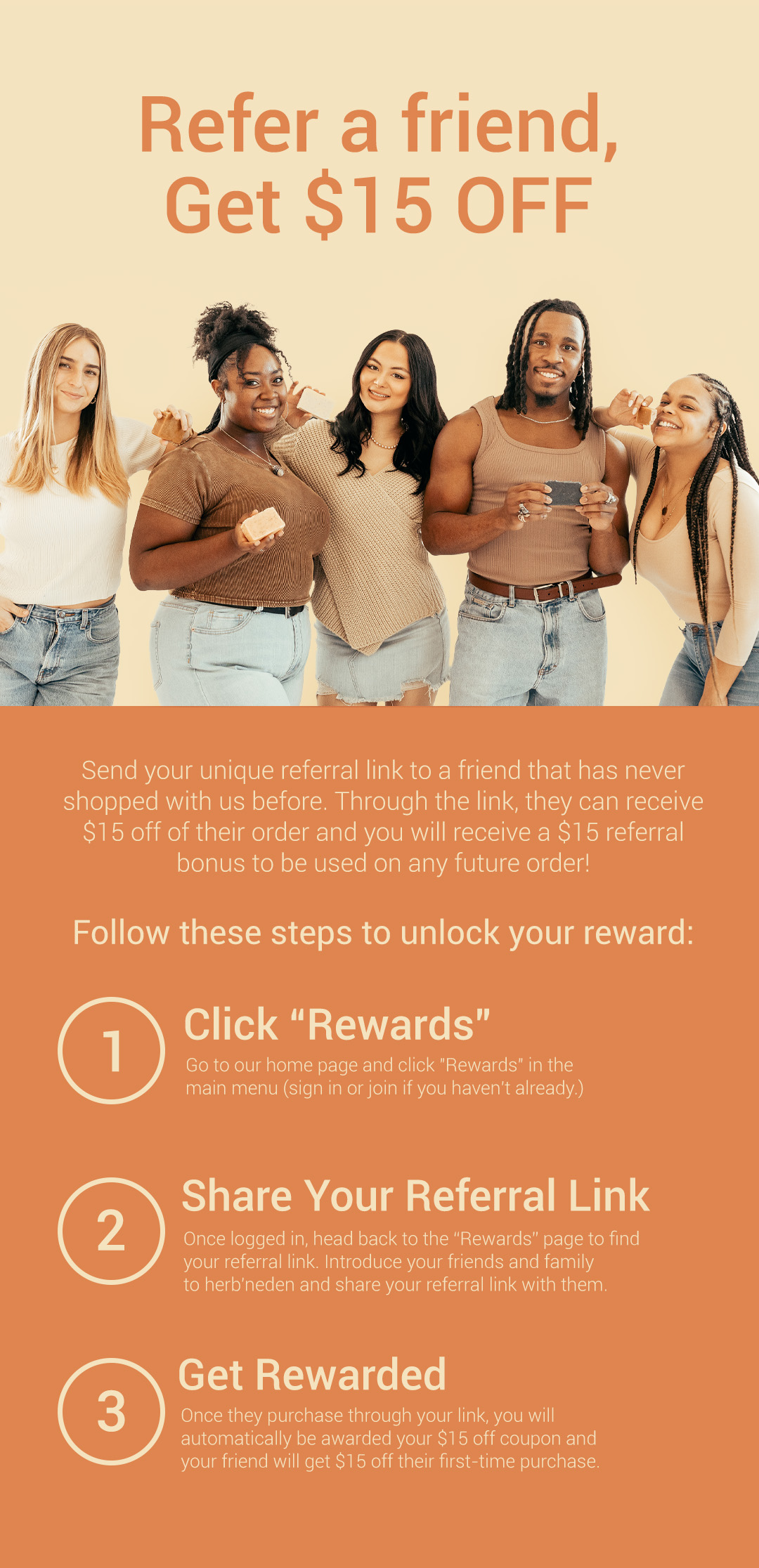 Want 15 off your next order? Herb'N Eden