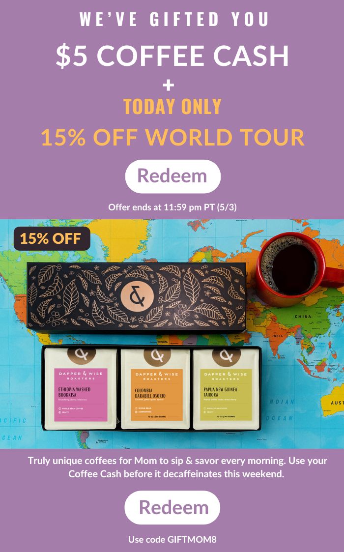 Our Gift to You: $8 in Coffee Cash