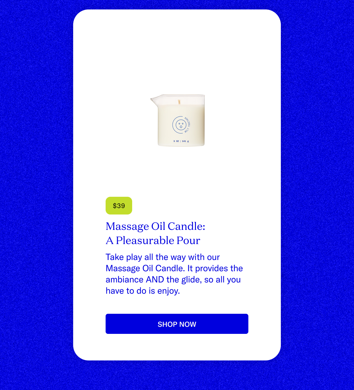 Massage Oil Candle: a Pleasurable Pour