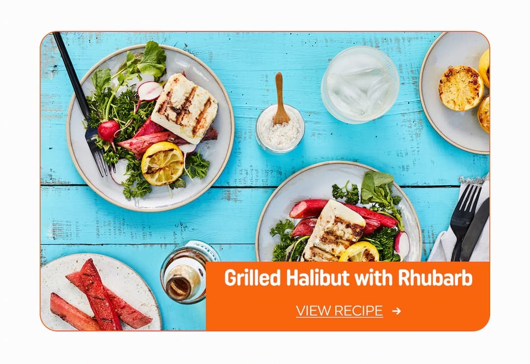 Grilled Halibut with Rhubarb Recipe