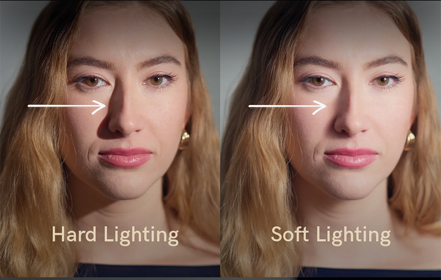 Hard vs. soft lighting