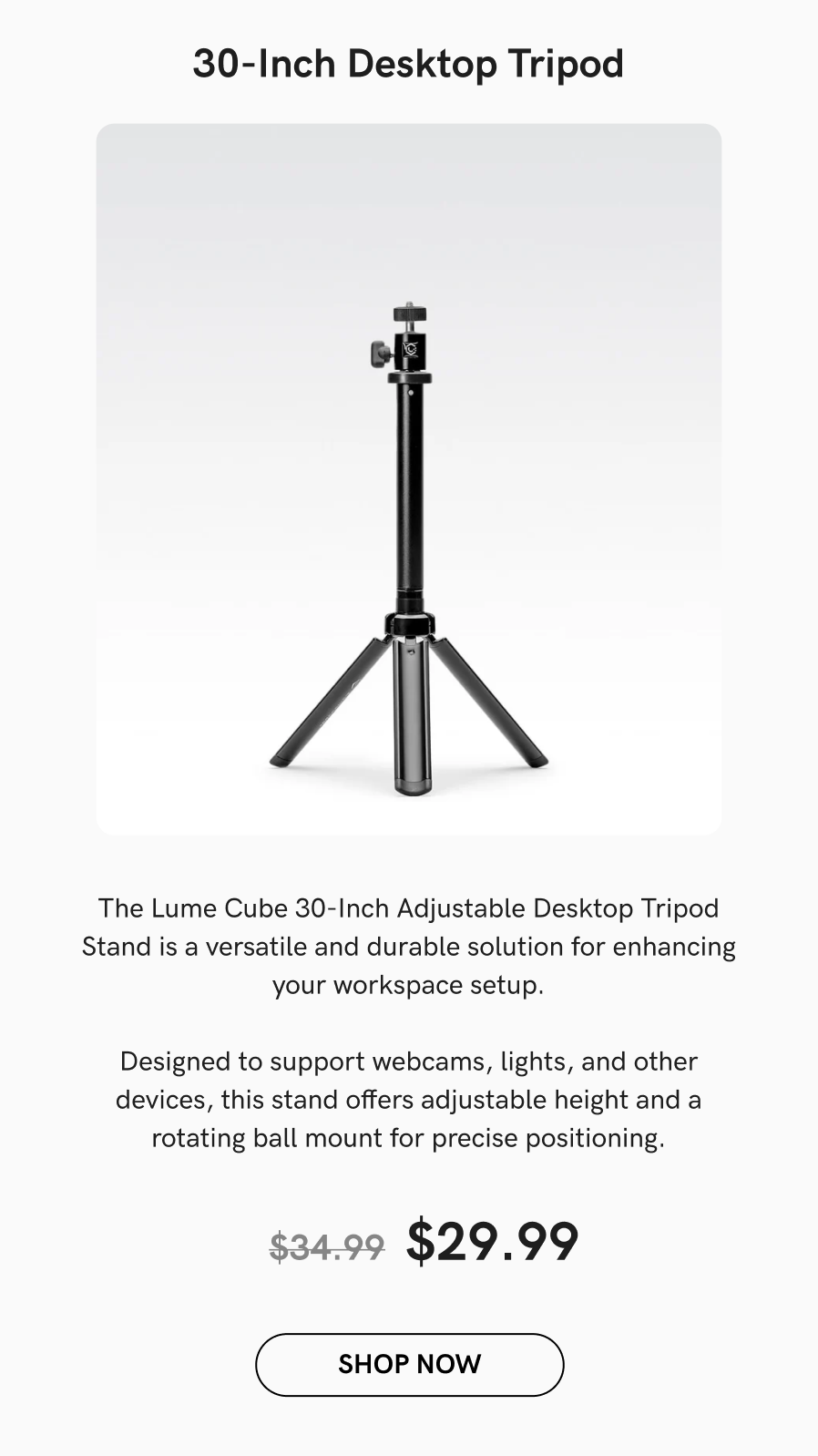 30-Inch Desktop Tripod