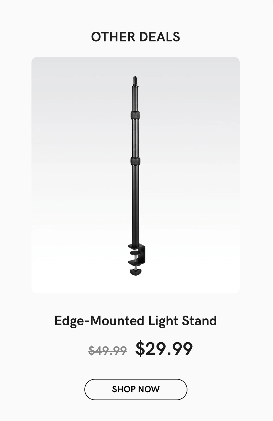 Edge-Mounted Light Stand
