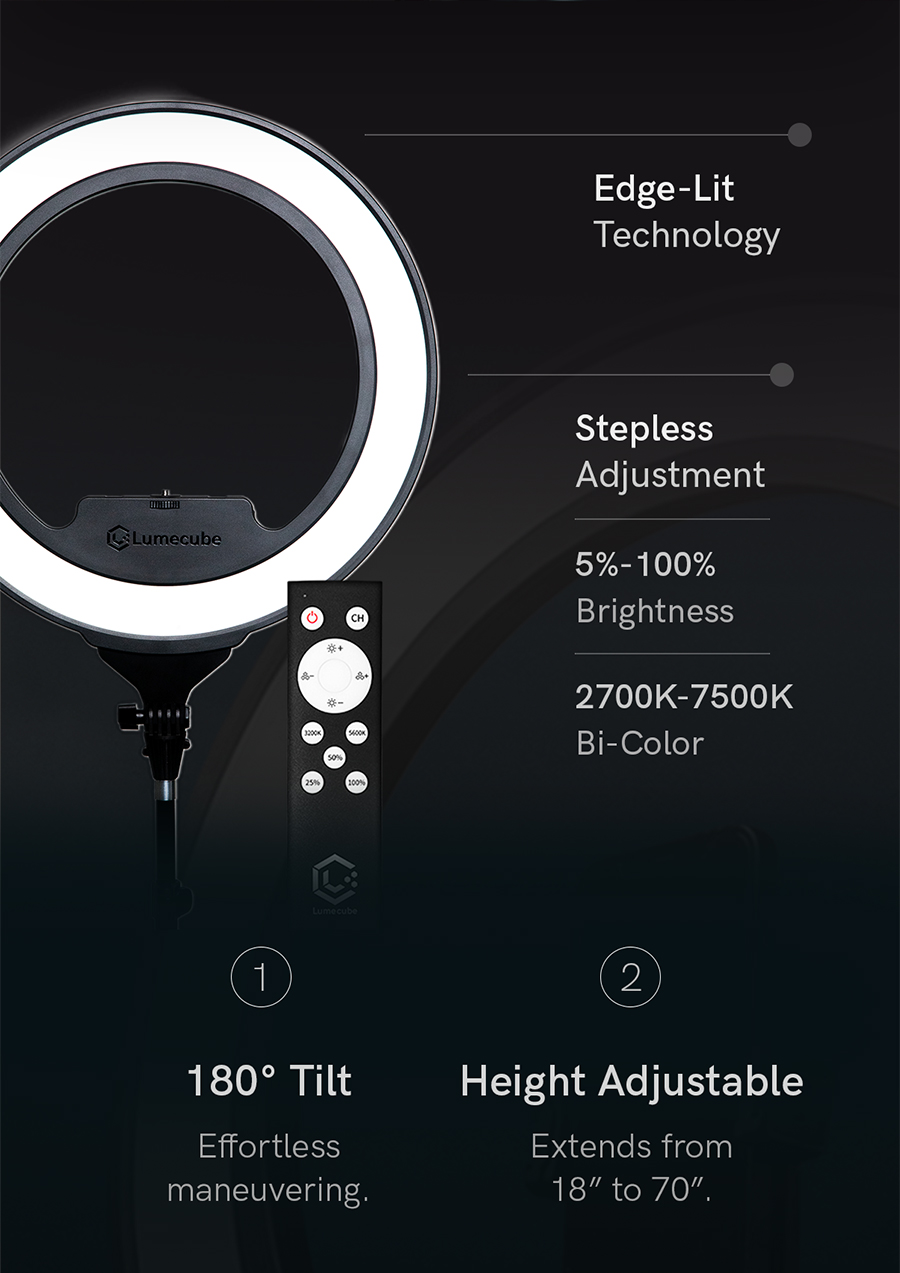 Edge-lit technology, stepless adjustments, 180° tilt, and more.