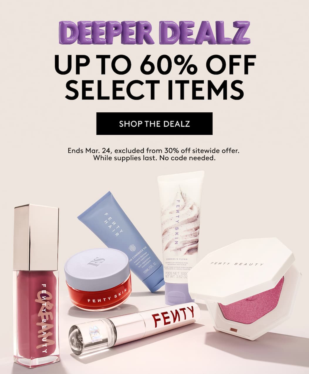 UP TO 60% OFF SELECT ITEMS