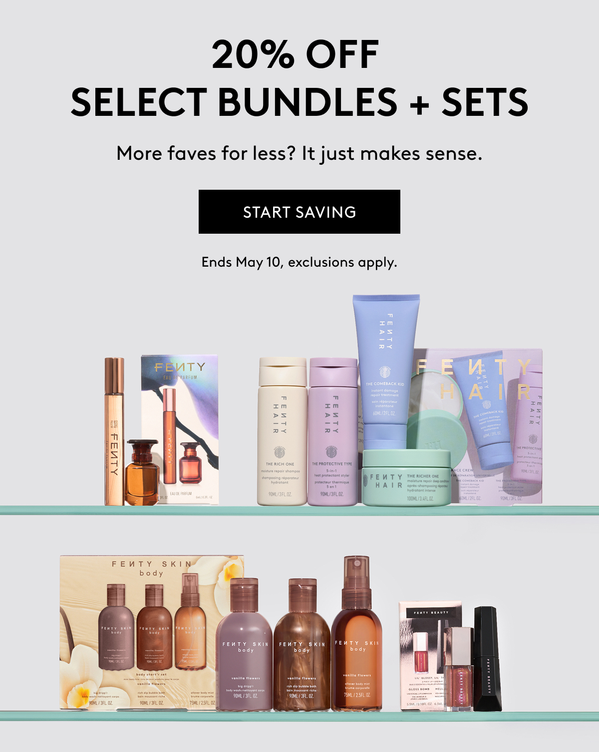 20% OFF SELECT BUNDLES + SETS More faves for less? It just makes sense. START SAVING Ends May 10, exclusions apply.