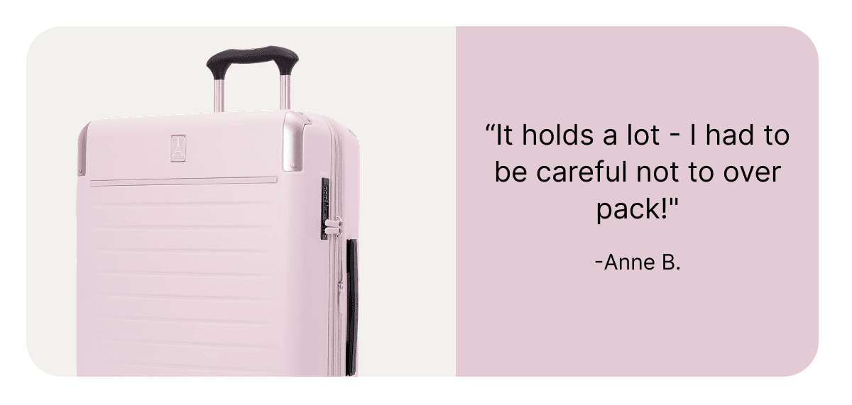 “It holds a lot - I had to be careful not to over pack!" -Anne B. | Shop the checked 