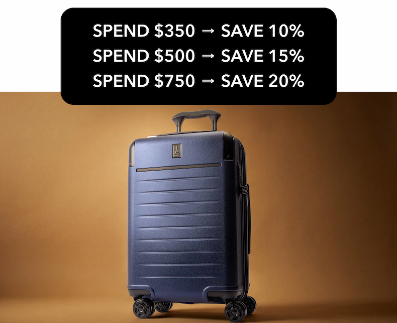 Spend $350 → Save 10% | Spend $500 → Save 15% | Spend $750 → Save 20%