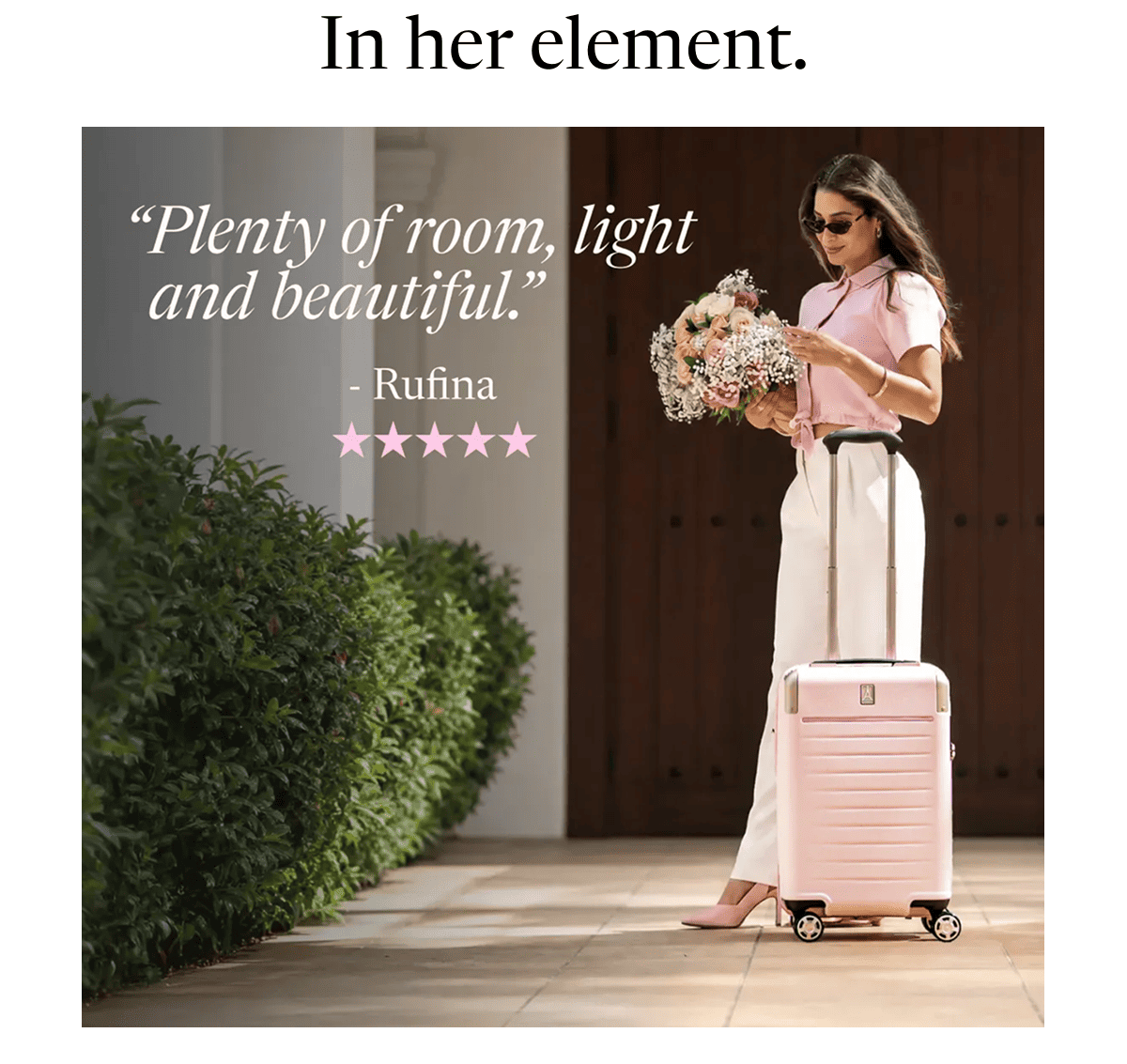 In her element. | Plenty of room, light and beautiful.