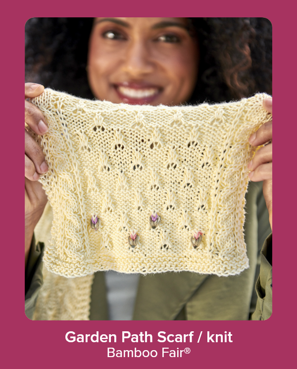 Garden Path Scarf / knit Bamboo Fair®