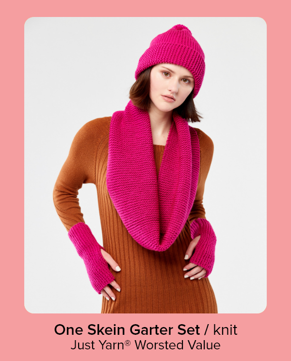 One Skein Garter Set / knit Just Yarn® Worsted Value