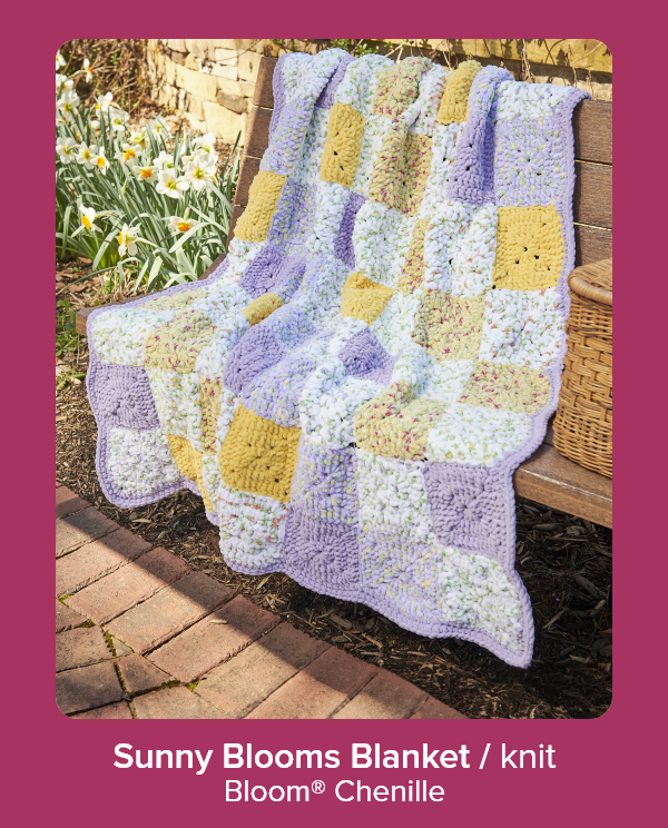 Sunny Blooms Blanket / knit Bloom® Chenille