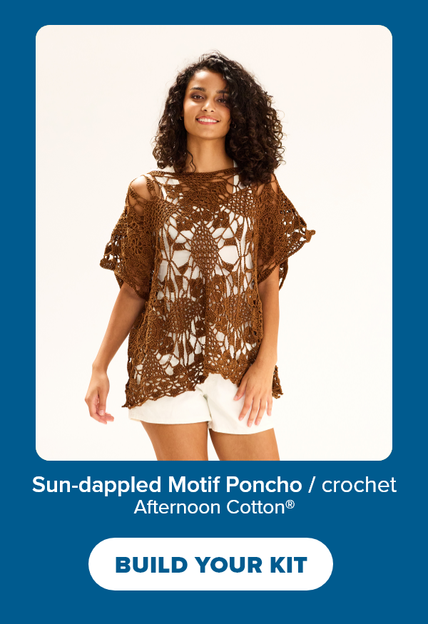 Sun-dappled Motif Poncho / crochet Afternoon Cotton®