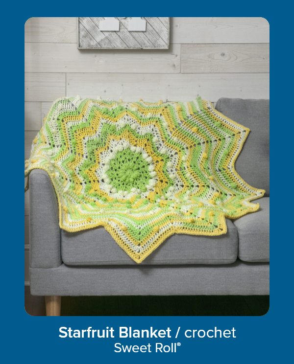 Starfruit Blanket / crochet Sweet Roll®
