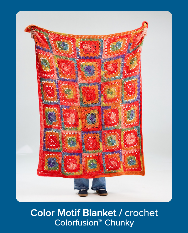 Color Motif Blanket / crochet Colorfusion™ Chunky