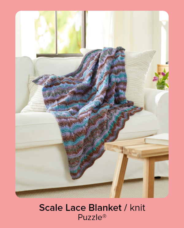 Scale Lace Blanket / knit Puzzle®