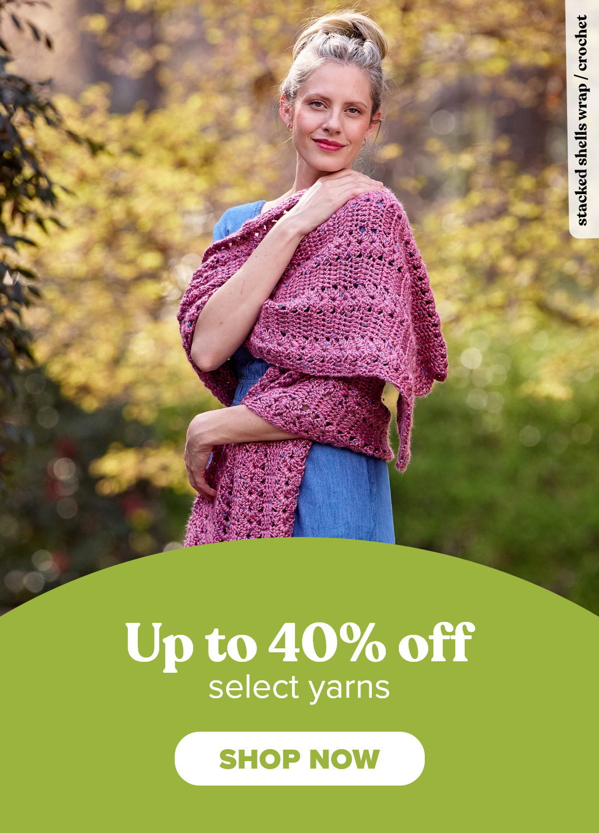 Up to 40% off select yarns