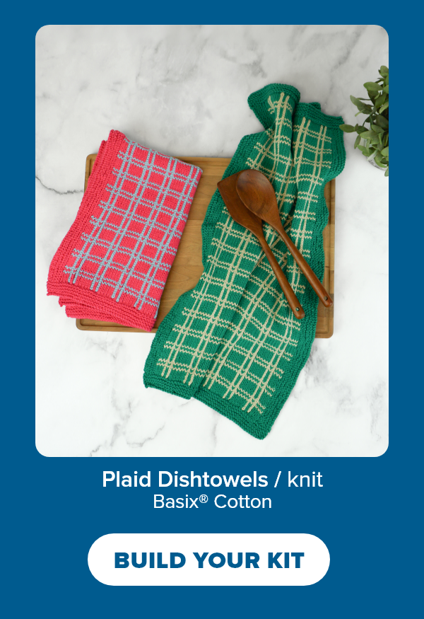 Plaid Dishtowels / knit Basix® Cotton