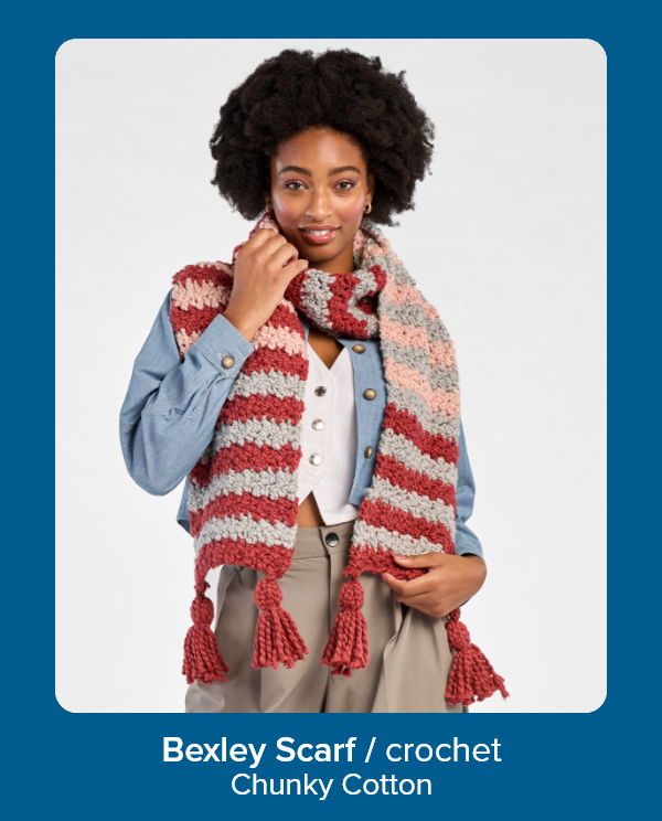 Bexley Scarf / crochet Chunky Cotton