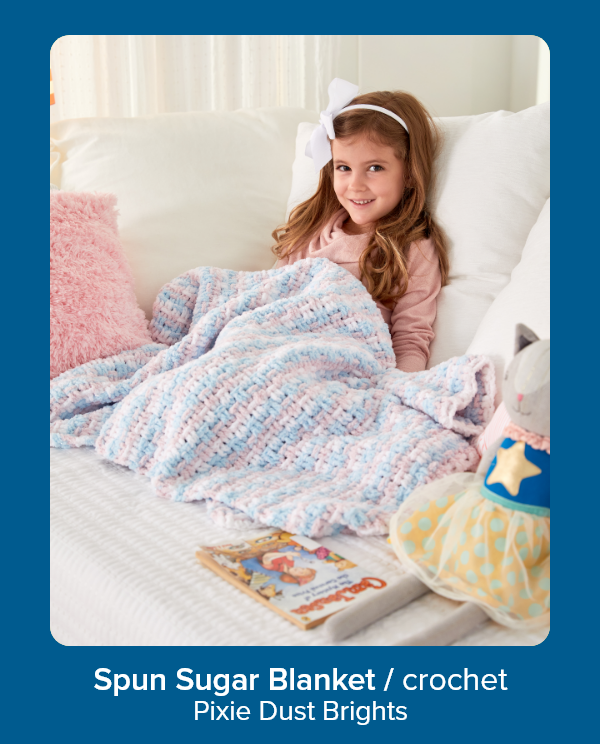 Spun Sugar Blanket / crochet Pixie Dust Brights
