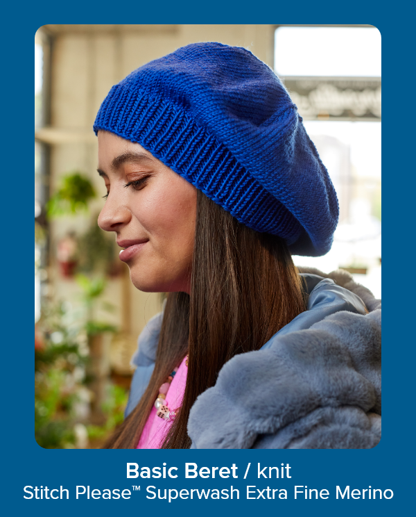 Basic Beret / knit Stitch Please™ Superwash Extra Fine Merino