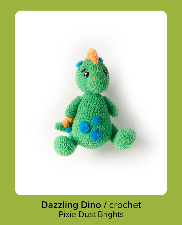 Dazzling Dino / crochet Pixie Dust Brights