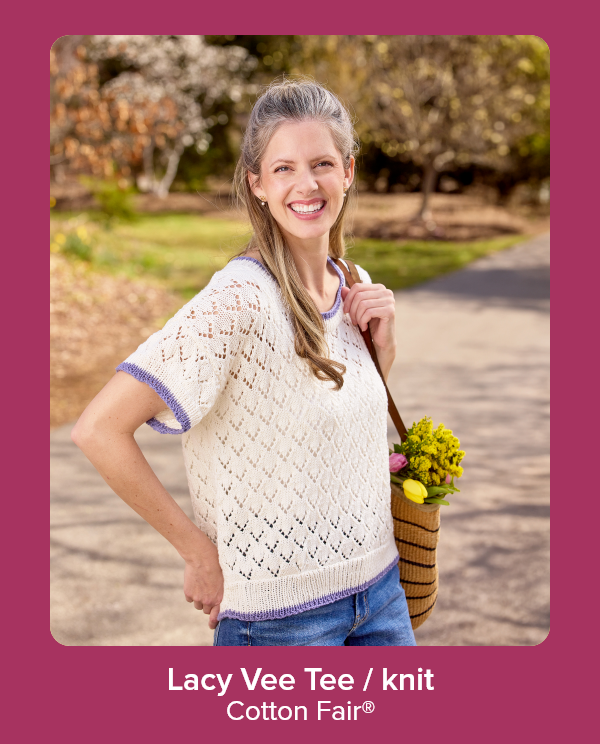 Lacy Vee Tee / knit Cotton Fair®