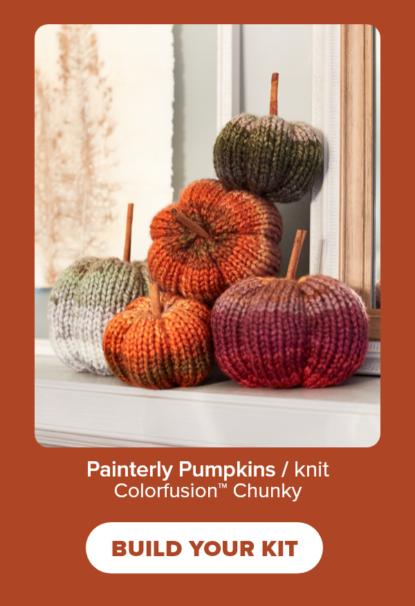 Painterly Pumpkins / knit Colorfusion™ Chunky