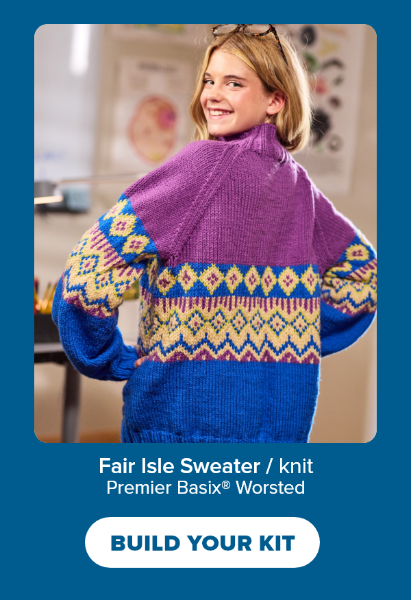 Fair Isle Sweater / knit Premier Basix® Worsted