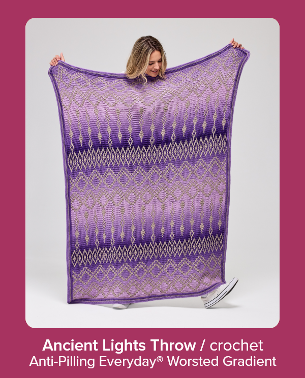 Ancient Lights Throw / crochet Anti-Pilling Everyday® Worsted Gradient