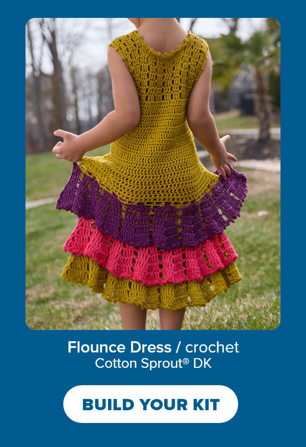 Flounce Dress / crochet Cotton Sprout® DK 
