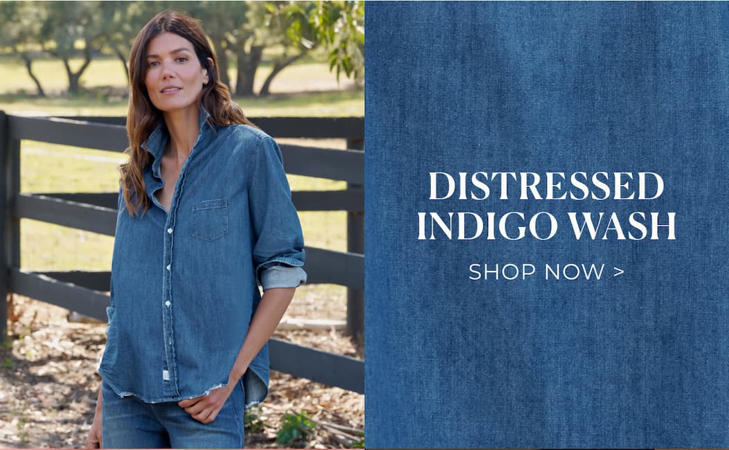 distressed indigo wash