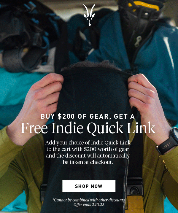 Buy $200 of gear, get a FREE Indie Quick Link