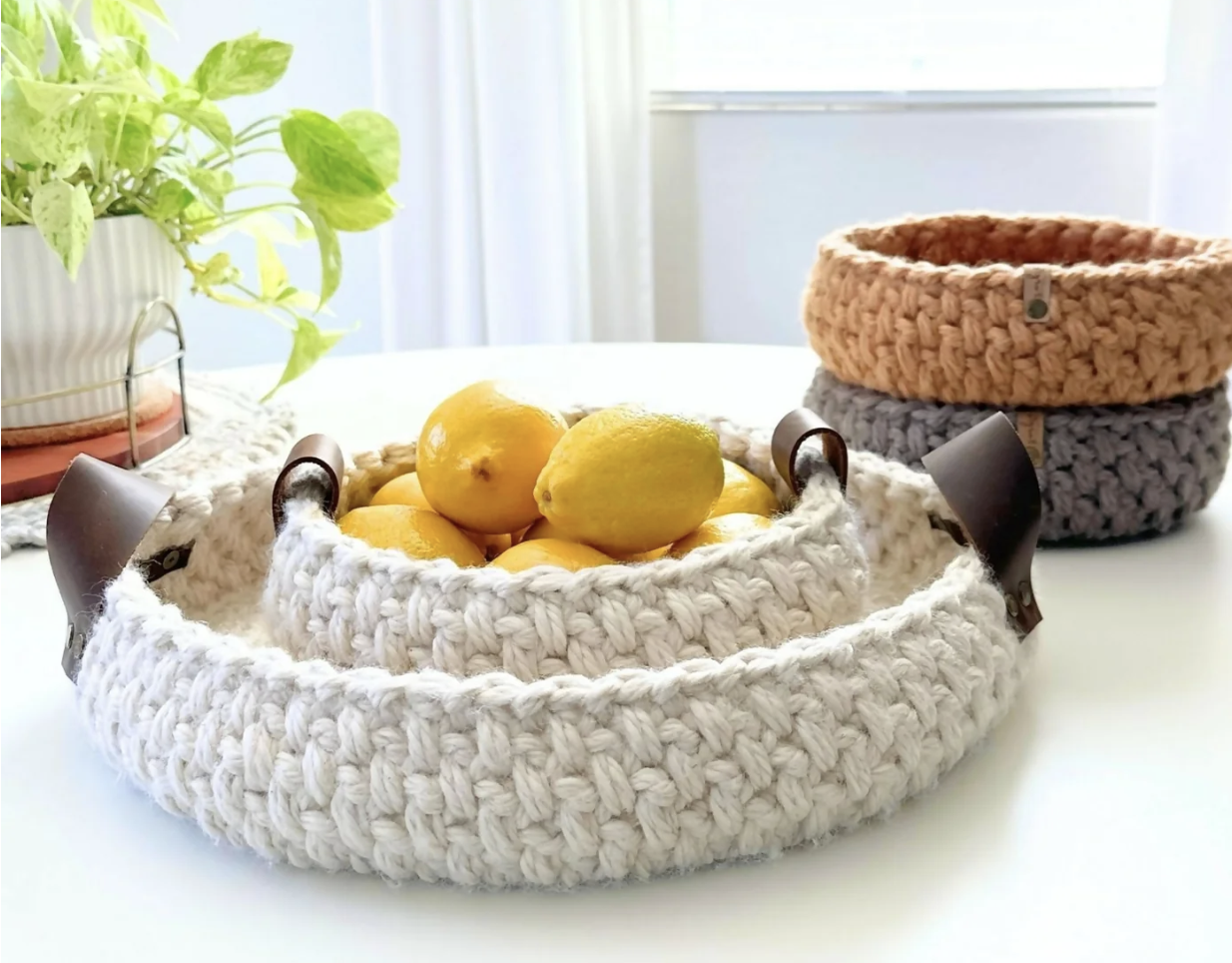 spike stitch basket