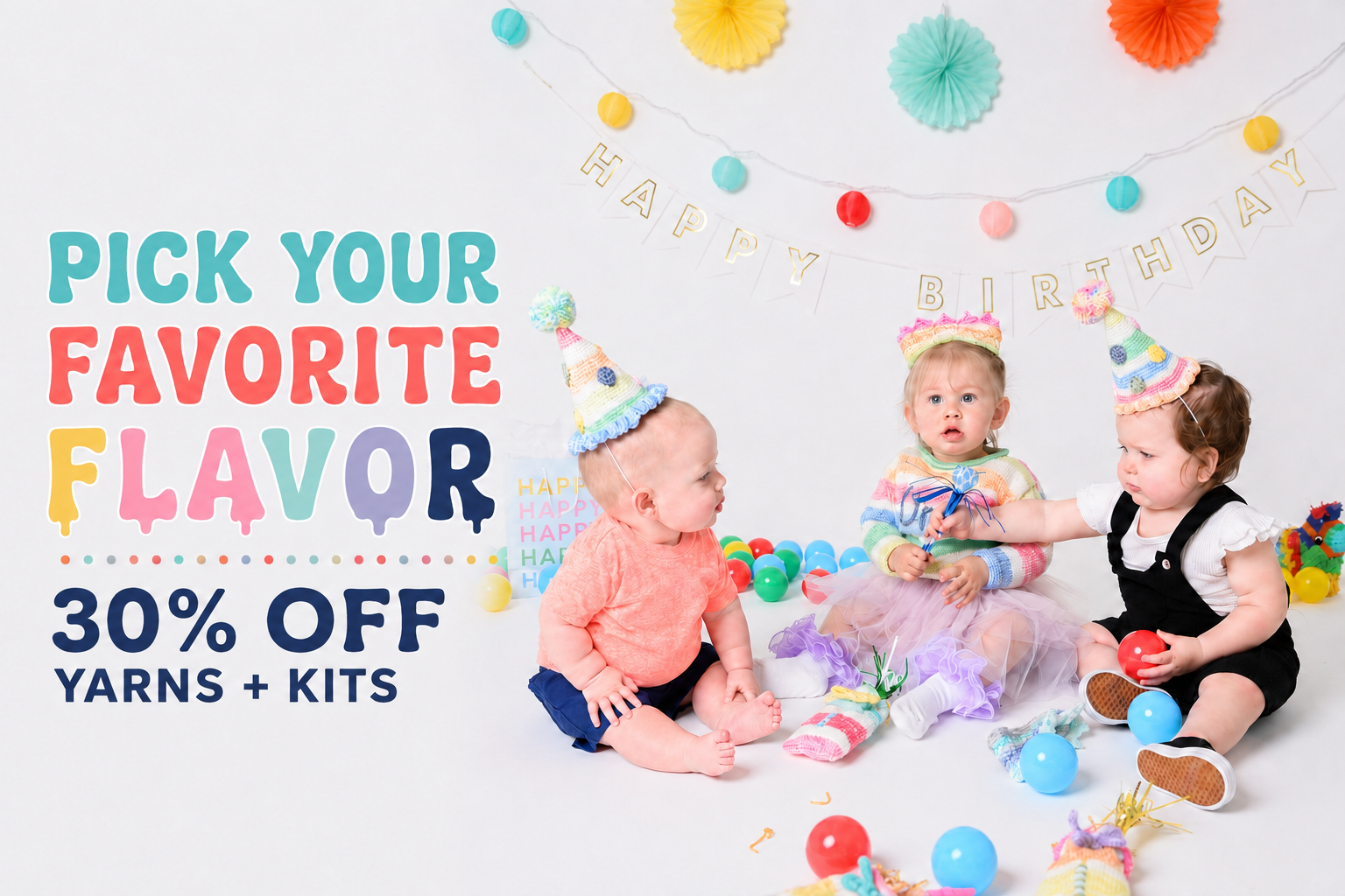 30% off select yarns and kits