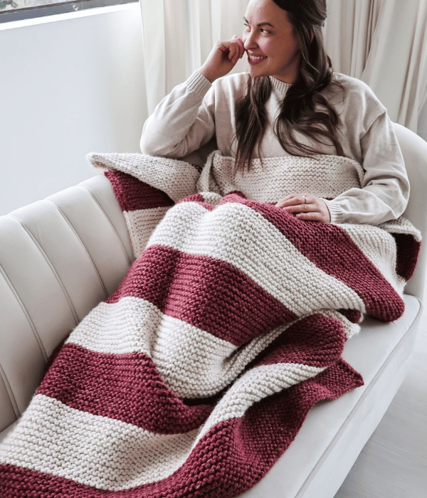 candy cane throw