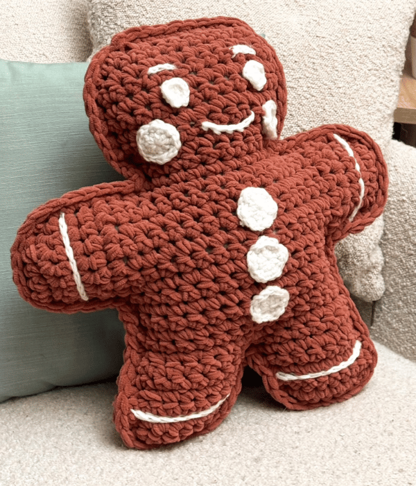 Crochet Kit - Gingerbread Pillow