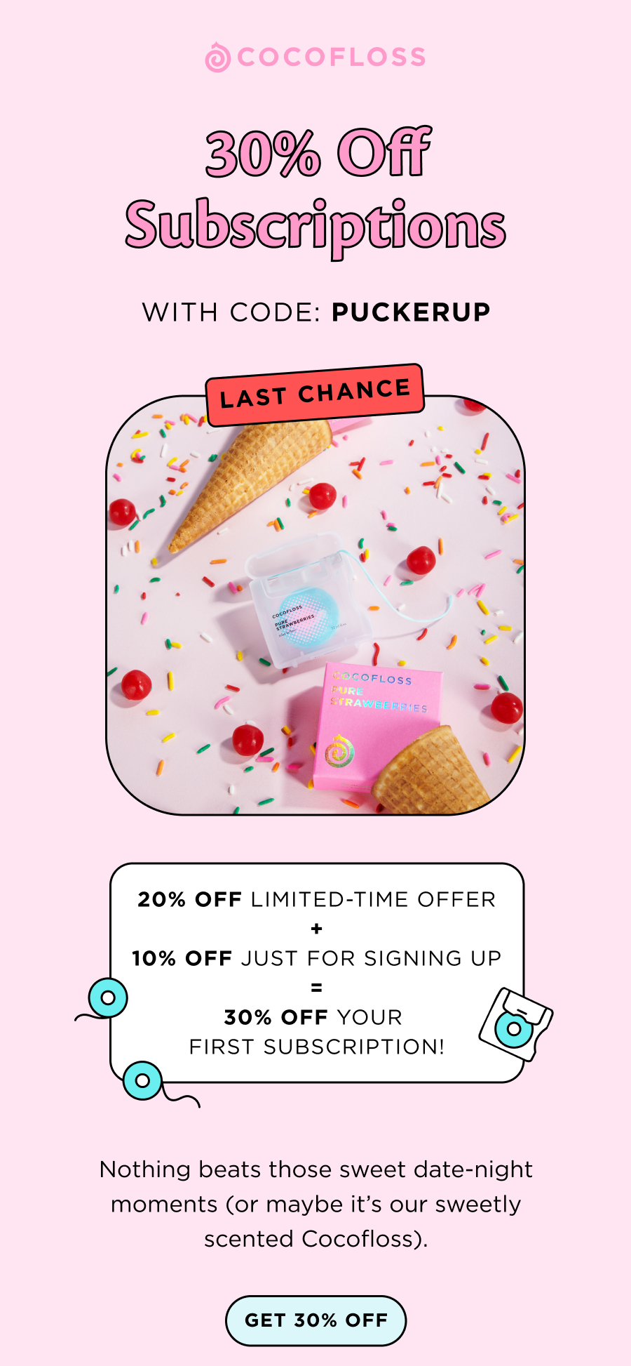 You’re running out of Valentime ⏰ Cocofloss