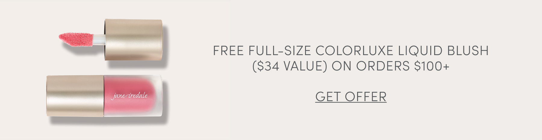 free Liquid Blush on orders $100+