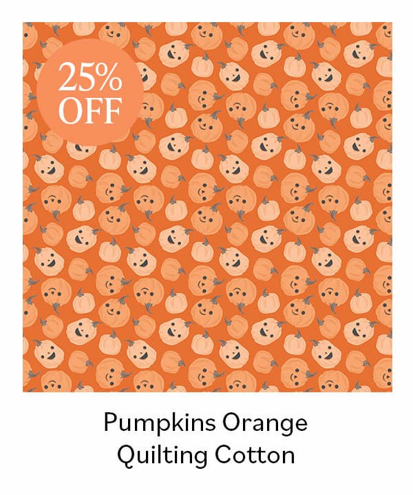 Pumpkins Orange Quilting Cotton