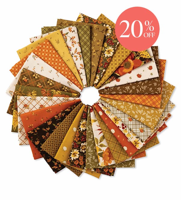 A collection of fall themed fabric. 20% off