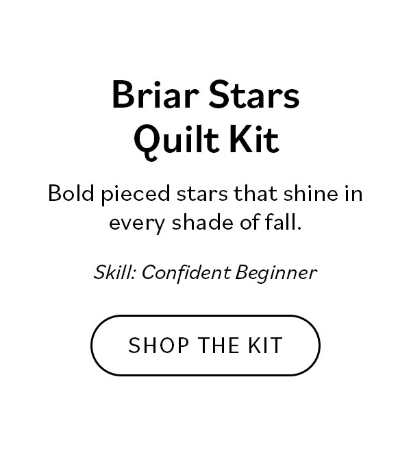 Briar Stars Quilt Kit Bold pieced stars that shine in every shade of fall.  Shop the Kit