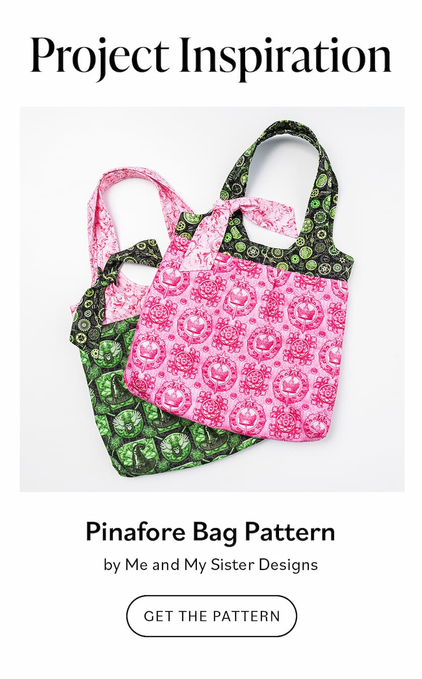 Project Inspiration Pinafore Bag Pattern by Me and My Sister Designs GET THE PATTERN