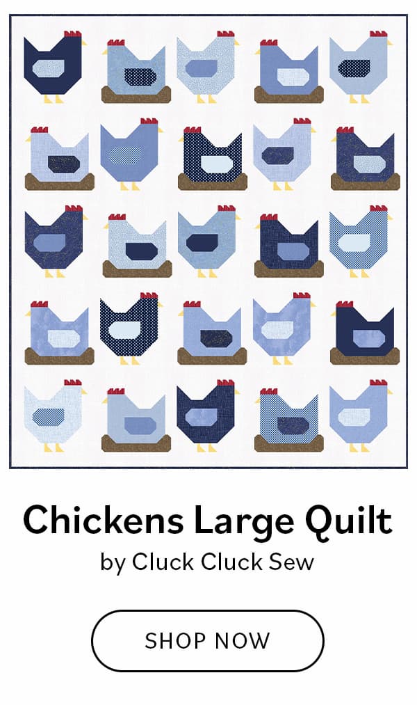 Chikens Large Quilt by Cluck Cluck Sew