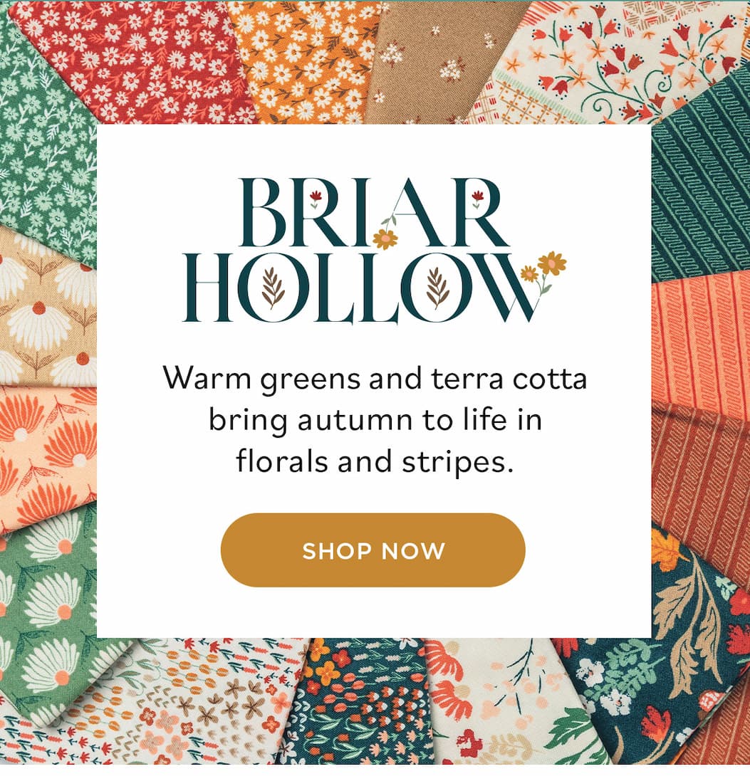 Briar Hollow Warm greens and terra cotta bring autumn to life in florals and stripes. Shop Now