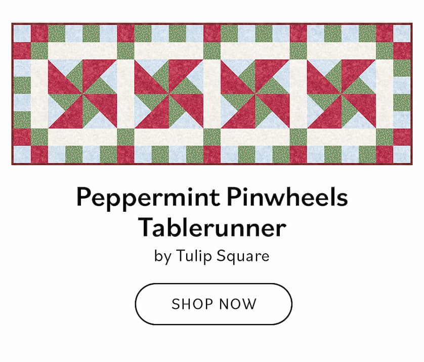 Peppermint Pinwheels Tablerunner by Tulip Square SHOP NOW