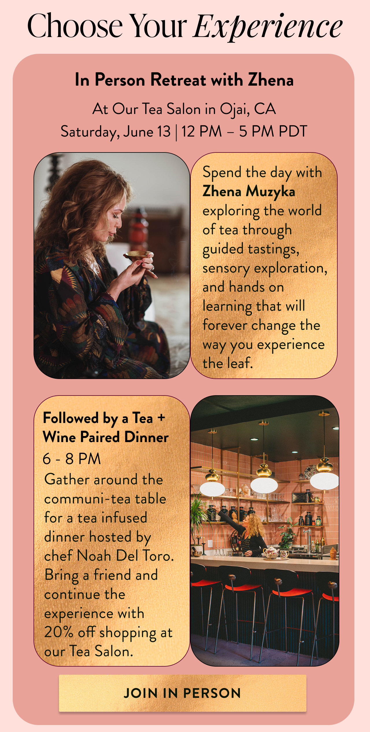 Choose Your Experience: In Person Retreat in Ojai